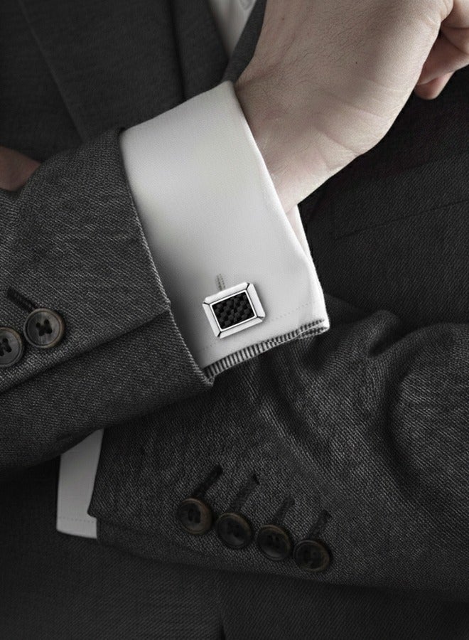 Riblor Marcus Cufflinks in Stainless Steel - Image 2
